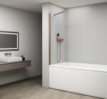 POLYSAN - FISA vaňová zástena 600x1500, meď mat, číre sklo FS1062-PG