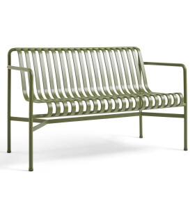 HAY Venkovní lavice s opěrkami Palissade Olive