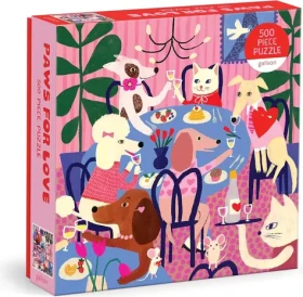 Galison Štvorcové puzzle Tlapky lásky