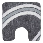 Spirella CURVE šedá / Kúpeľňová WC predložka / mikrovlákno / 55 x 55 cm