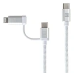 ER POWER USB-C/Lightning kábel biela / Dátový kábel / USB-C na USB-C/Lightning / 2 m / MFi certifikácia (ERPW2CL200-WH)