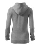 Trendy mikina na zips Dámska tmavošedá Melier S