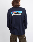 Patagonia M's L/S P-6 Logo Responsibili-Tee® New Navy S