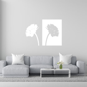 Veselá Stena Samolepka Margaréty Farba: bílá, Veľkosť: 80 x 58 cm
