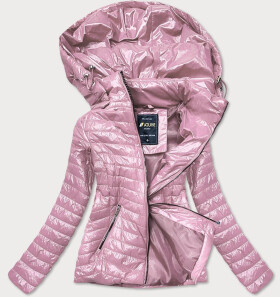 Dámská prošívaná bunda ve špinavě růžové barvě (6384) Barva: odcienie różu, Velikost: 46