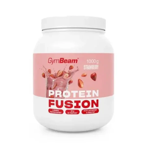 Proteín Fusion - GymBeam (jahoda, 1000 g) (118369-2-1000g-strawberry)