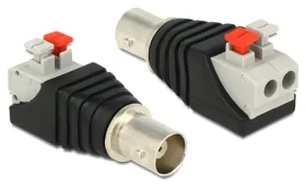DeLock Adaptér BNC (F) - Terminal Block 2pin / Adaptér / s tlačidlami (65526)