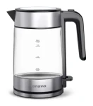 Orava VK-4018 čierno-strieborná / Sklenená varná kanvica / 1.7L / 2200W / podsvietenie (AD 1225)
