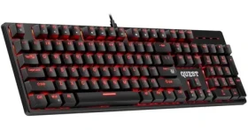 QUEST GK-596 čierna / Herná klávesnica / Mechanická / RGB podsvietenie / Drôtová / Anti-ghosting / 104 kláves (45597)