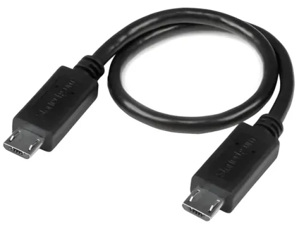 StarTech Micro-USB čierna / Kábel / Micro-USB / 20 cm / USB 2.0 (UUUSBOTG8IN)