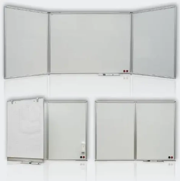 2x3 Triptych lakovaná magnetická rozkladacia tabuľa 180x120-360cm / trojdielna (5907627310480)
