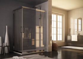 FORTE - Obdĺžnikový sprchovací kút ROMA - FARBA rámu - Hliník leštený, Rozmer A - 130, Rozmer B - 80, Rozmer C - 190, Smer zatvárania - Univerzálny Ľavé / Pravé, Výplň - Číre bezpečnostné sklo - 6 mm (BLRO302CC+BLRO30