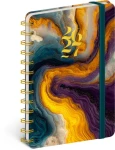 NOTIQUE Špirálový 18-mesačný diár Petito - Farebný achát 2026/2027, 13 x 18 cm (PGD-37211-V)
