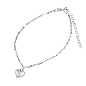 Silvego Jemný strieborný retiazka na ruku Srdce ZTJ1303175VSW