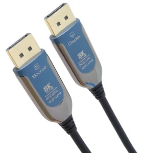 PremiumCord Optický DisplayPort 1.4 kábel MM čierna / Video kábel / 8K 60Hz / pozlátené konektory / 10 m (kport12-10)