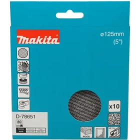 Makita D-78651 / brúsny papier / 125 mm / A80 / 10 ks (D-78651)