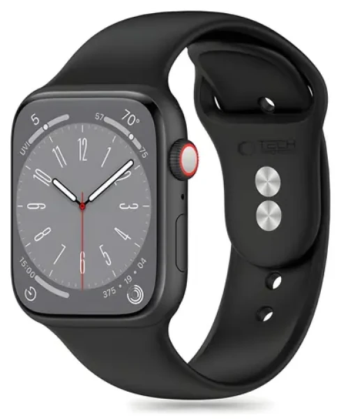 Tech-Protect Silicone Strap pre Apple Watch 38/40/41 mm čierna / Remienok / Silikónový / Pre Apple Watch 4/5/6/7/8/9/SE