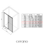 CERANO - Sprchové posuvné dvere Varone POINT Ľ/P - 6 mm - chróm, transparentné sklo - 130x195 CER-DY505-130-195