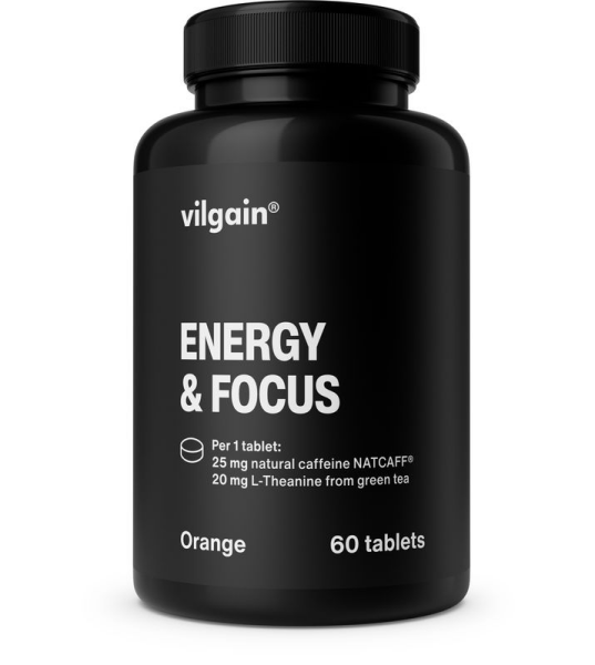 Vilgain Energy & Focus Tabs – pomaranč 60 tabliet