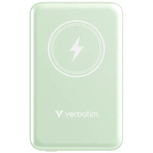 Verbatim Charge 'n' Go Magnetická bezdrôtová powerbanka 10000mAh zelená / USB-C / MagSafe / 15-20W (32246)