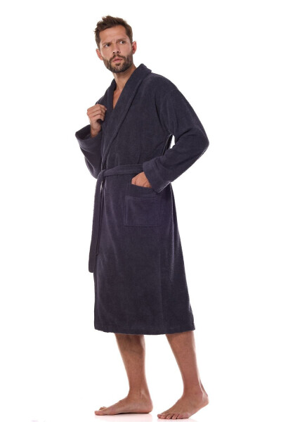 L&L 2450 M-2XL pánsky froté župan Antracit XL-182/120/116