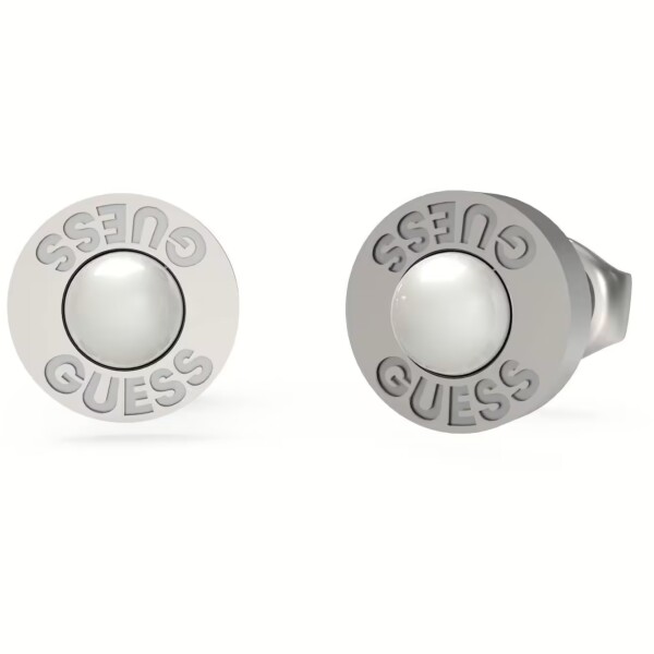 Guess Oceľové náušnice s umelou perlou Edgy Styles JUME04067JWSTWIT/U