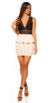 Sexy KouCla minidress with lace and peplum white 12