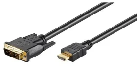 MicroConnect kábel Single-link HDMI (M) - DVI-D 18 +1 (M) 1m čierna / FullHD (1920x1080) @ 60Hz / obojsmerný (HDM191811)