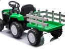 Mamido Mamido Detský elektrický traktor s vlečkou Farm 24V 2x45W EVA kolesá zelený