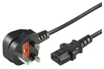 MicroConnect Power Cord UK Typ G - C13 0.5m čierna / Napájací kábel / Anglická koncovka (PE090405)