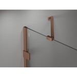 MEXEN/S - Lunar Duo sprchovací kút dvere krídlové 120 x 110, transparent, meď kartáčovaná 834-120L-110P-65-00