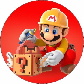 Jedlý papier Super Mario a domček 19,5 cm - Pictu Hap - Pictu Hap