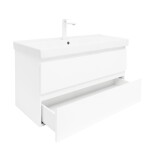 Kúpeľňová skrinka s umývadlom SAT B-Way 99x50x45 cm biela lesk BWAY2100WU1BBI BWAY2100WU1BBI
