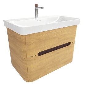 Kúpeľňová skrinka s umývadlom SAT Fusion 77,5x53x45 cm dub medový mat SATFUSION280DMUBA SATFUSION280DMUBA