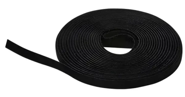 Lanview Sťahovacia páska na suchý zips čierna / Sťahovacia páska / Suchý zips / 10 mm / 5 m (LVT125466)