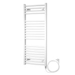 Mereo Vykurovací rebrík oblý 600x1690 mm, biely, elektrický MT43E