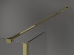 MEXEN/S - Kioto Sprchová zástena WALK-IN voľne stojaca 120 x 30 x 30, čierny vzor, zlatá 800-120-030-222-50-70-030