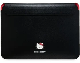 Hello Kitty PU Metal Logo puzdro na 14" notebook čierne / Puzdro na notebook / PU koža / Kovové Logo (HKCS14PGHDLMK)