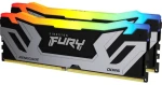 Kingston FURY Renegade RGB čierna-strieborná / Operačná pamäť / DDR5 / 48GB (2x24GB) / 8400 MHz / CL40 / CUDIMM / XMP (KF584CU40RSAK2-48)