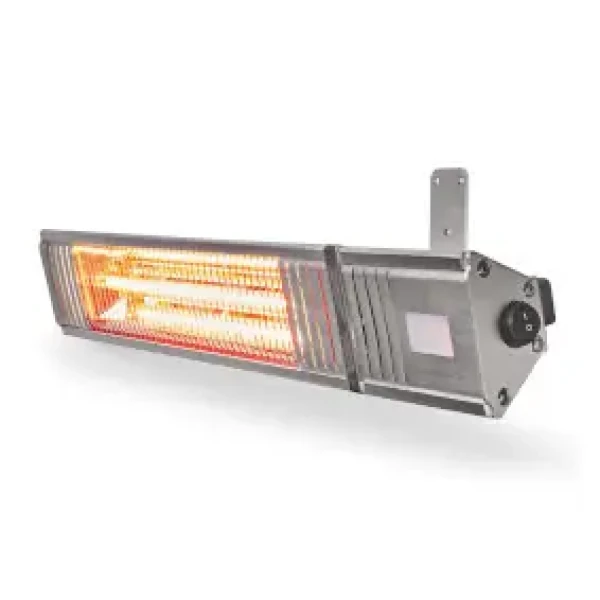 Nedis Ohrievač terasy / 2000 W / 9 Nastavenie Teploty / Na stenu / IP65 / Hliník (HTPA30ESS)
