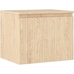 MEXEN/S - Rivel kúpeľňová skrinka pod umývadlo 60 cm s doskou, 1 šuplík, reliéf, dub 91A20-06047-1-BFC81