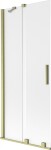 MEXEN/S - Velar dvojkrídlová posuvná vaňová zástena 85 x 150, dekor, zlatá kartáčovaná 896-085-000-31-55