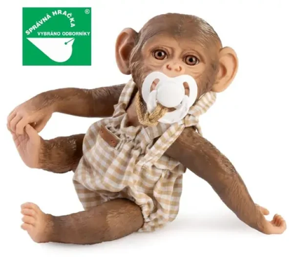 Guca 991 REBORN OPIČKA - realistická opička bábätko s celovinylovým telom - 32 cm