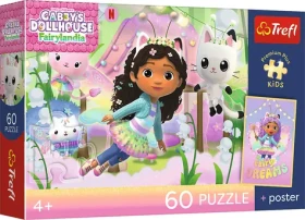 Trefl Puzzle Premium PLUS Kids Gábinin kúzelný domček: Mačací svet