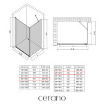 CERANO - Sprchovací kút Antelo L/P - 6 mm - chróm, transparentné sklo - 90x40x190 - otočný CER-477377
