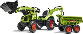 Falk šliapací traktor 2070W Claas backhoe s prednou a zadnou lyžicou a prívesom