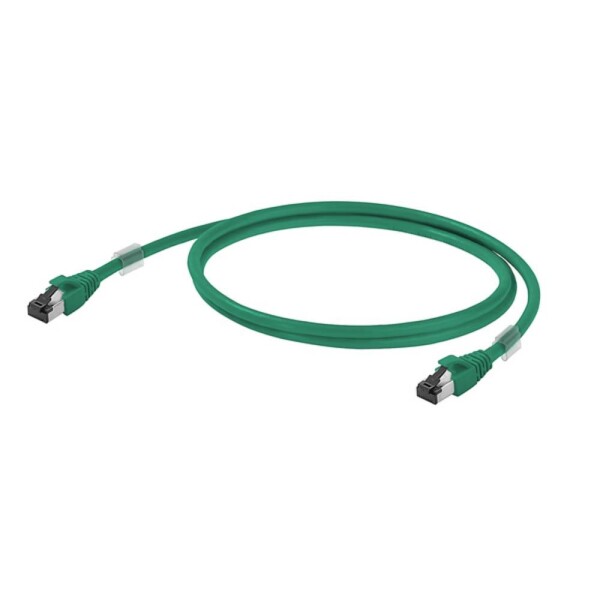 Weidmüller 1251590120 RJ45 sieťové káble, prepojovacie káble S/FTP 12 m zelená s priechodkou chrániacou proti zlomeniu, samozhášavý 1 ks; 1251590120