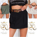 Sexy Koucla Skorts with decorative folds and belt black M