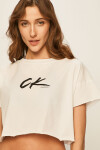 Plážový top KW0KW01006-YCD biela - Calvin Klein S bílá