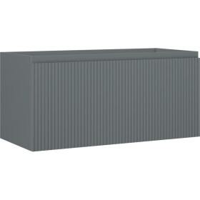 MEXEN/S - Rivel kúpeľňová skrinka pod umývadlo 100, 1 šuplík, reliéf, grafit mat 91A20-10047-1-BF66